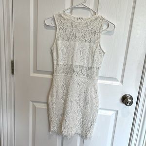 Worn once Soft white lace mini dress XS. Great for special event or Graduation!